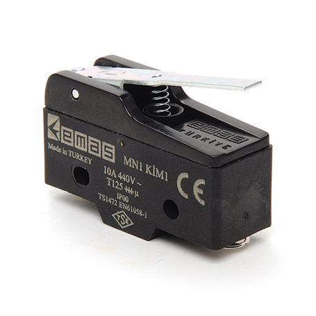 Emas MN1KIM1 Metal Kısa Kollu 1CO MN1 Serisi Plastik Mini Switch