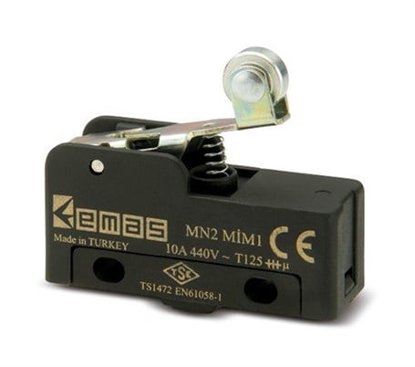 Emas MN2MIM1 Metal Kısa Kollu Makaralı 1CO MN2 Serisi Plastik Mini Switch
