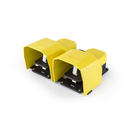 Emas PDKA22BG10 PDK Serisi Metal Korumalı (1NO+1NC)+2*(1NO+1NC) Taşıma Kol Delikli Çiftli Sarı Plastik Pedal