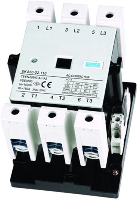 Esem EK 851-22-140 75 kW 2N/A + 2N/K 140 A AC Kontaktör