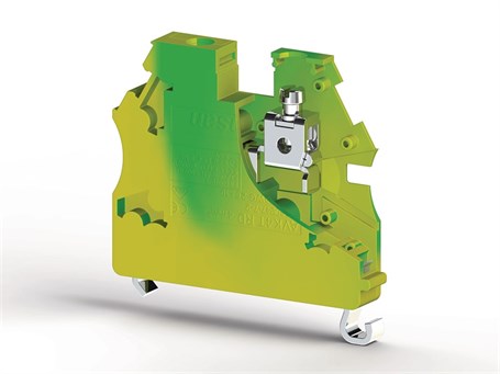 Klemsan 334180 AVK 4T RD 4 mm², AVK RD Serisine uygun , Tek katlı topraklama klemensi, Yalıtım malzemesi PA, Sarı-Yeşil