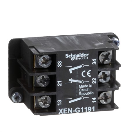 Schneider XENG1191 Yaylı Dönüş Kontak Bloğu - 1 Nk + 2 Na - Ön Montaj