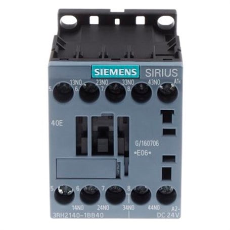 Siemens 3RH1140-1BB40 3RH2 Kontaktör, 4 Kutuplu, 10 A, Bobin Gerilimi: 24 V dc