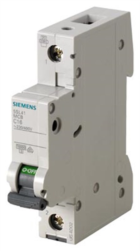 Siemens 5SL4116-7 16A; 1 FAZLI; 70mm Otomat; Anahtarlı Otomatik Sigorta; 10kA; C Tipi; Yavaş Karakterli