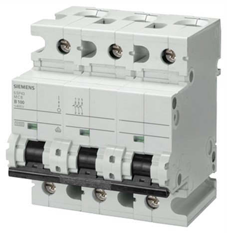Siemens 5SP4380-7 80A; 3 FAZLI; 70mm Otomat; Anahtarlı Otomatik Sigorta; 10kA; C Tipi; Yavaş Karakterli
