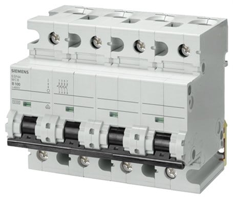 Siemens 5SP4491-7 100A; 3 Faz+Nötr; 70Mm Otomat; Anahtarlı Otomatik Sigorta; 10Ka; C Tipi; Yavaş Karakterli