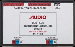 Audio Dijital Panel Buton Dönüştürme Modülü 15+1 Daire İçin