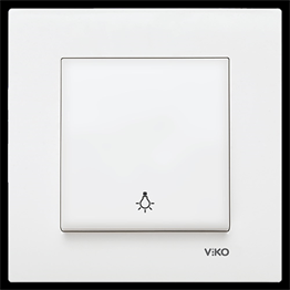 Viko Karre/Meridian Beyaz Light Anahtarı (Çerçeve Hariç)